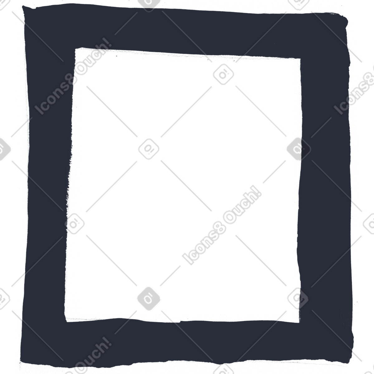 Frame illustration in Inky style download in PNG, SVG