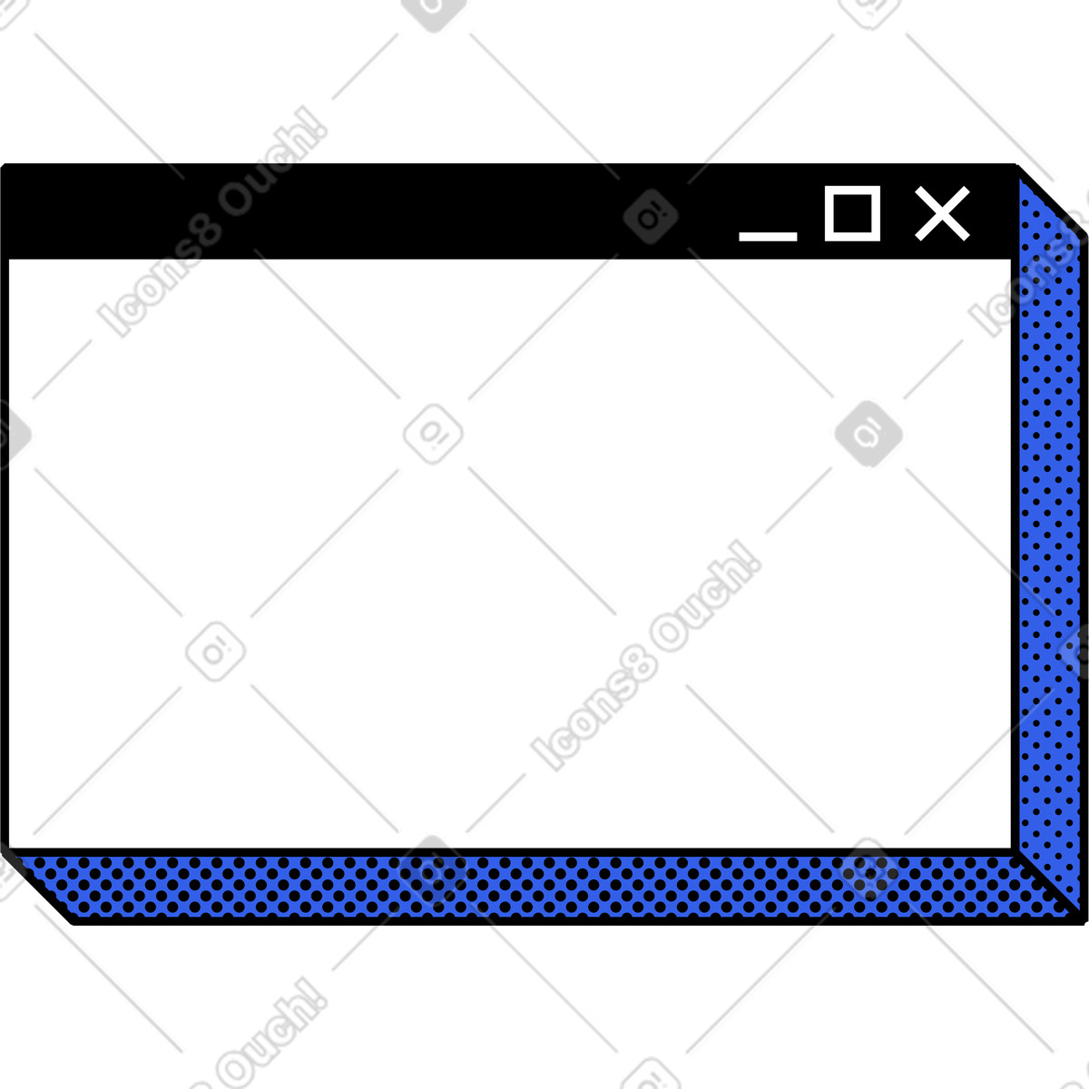 Ilustração de Janela em no estilo Memphis para baixar em PNG, SVG