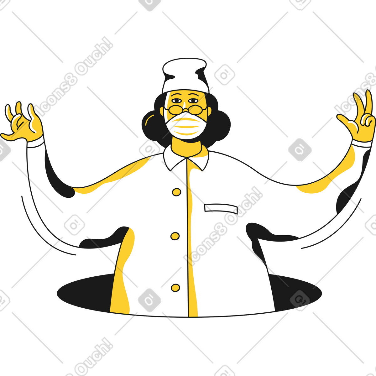 Illustration Docteur dans le style Taxi à télécharger aux formats PNG, SVG