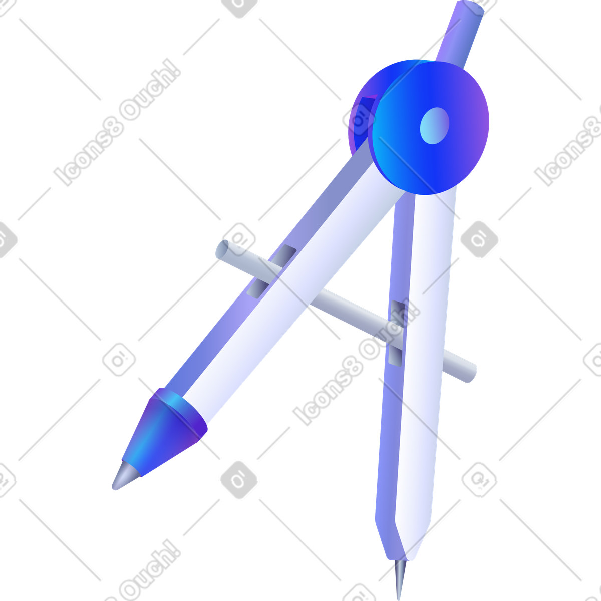 Compass illustration in Hi-tech style download in PNG, SVG