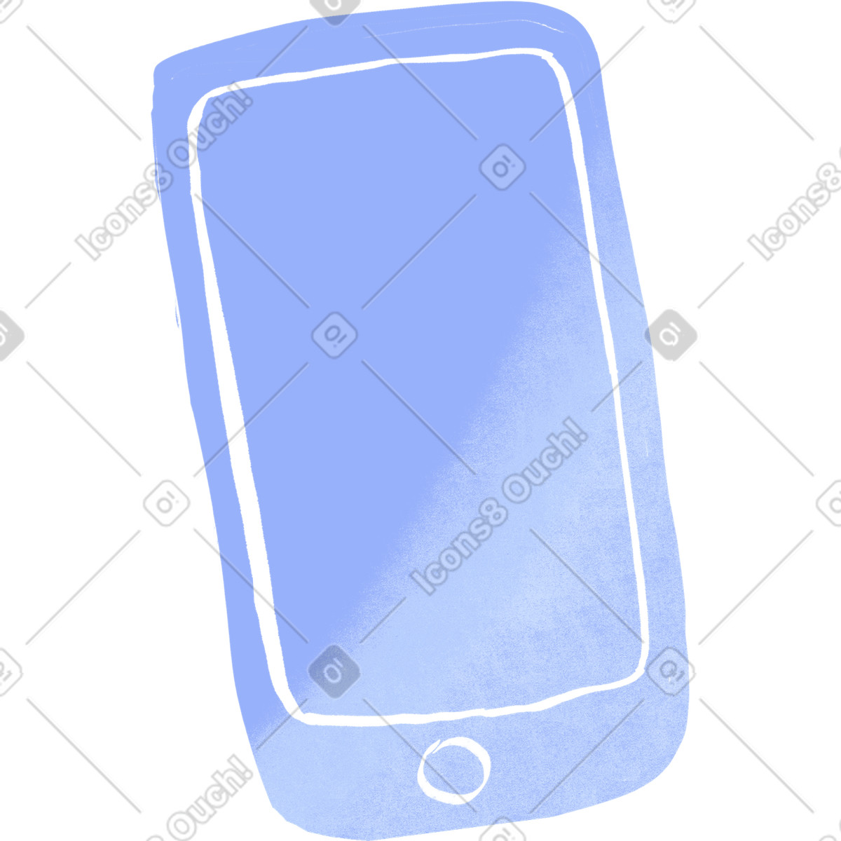 Illustration Blue smartphone dans le style Quirky à télécharger aux formats PNG, SVG