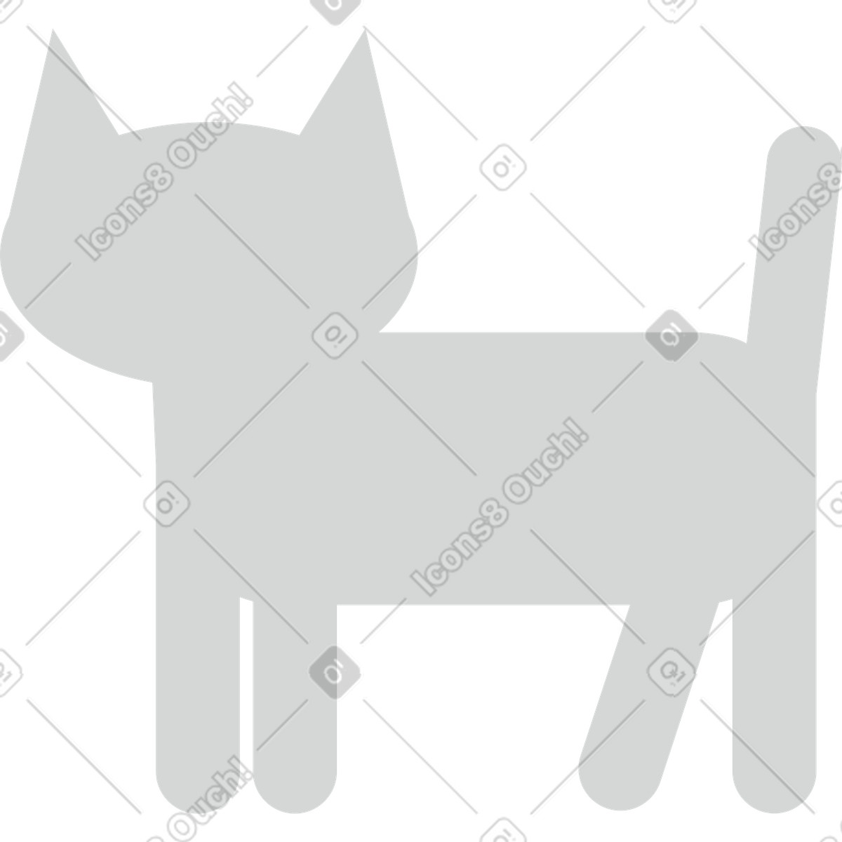 Illustration Chat dans le style Clip à télécharger aux formats PNG, SVG