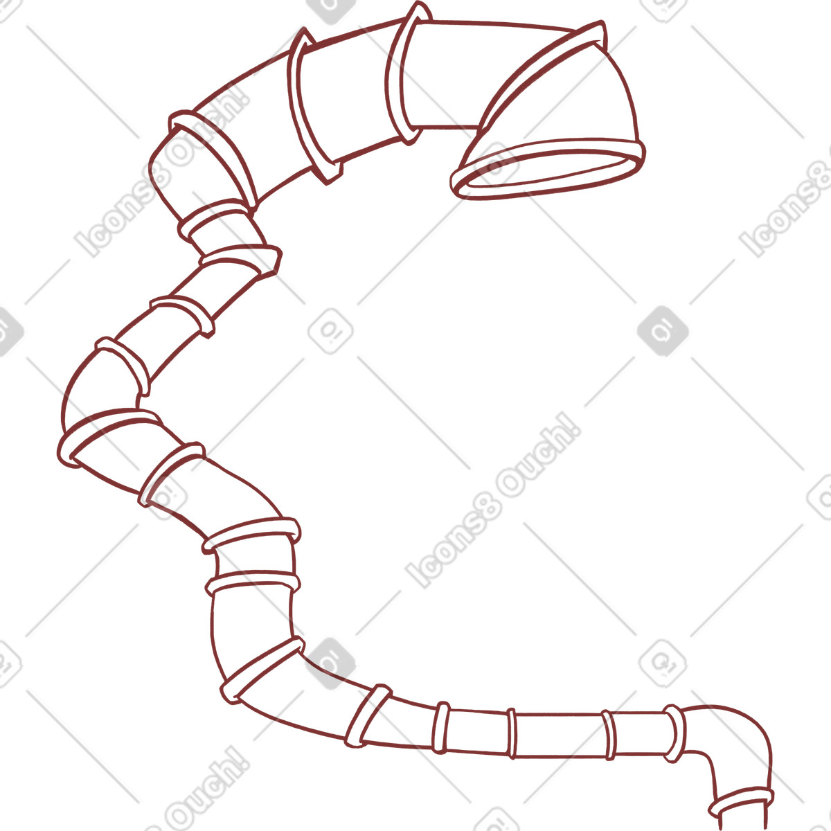 Pipeline-Illustration im Sleepy-Stil als Download in PNG, SVG