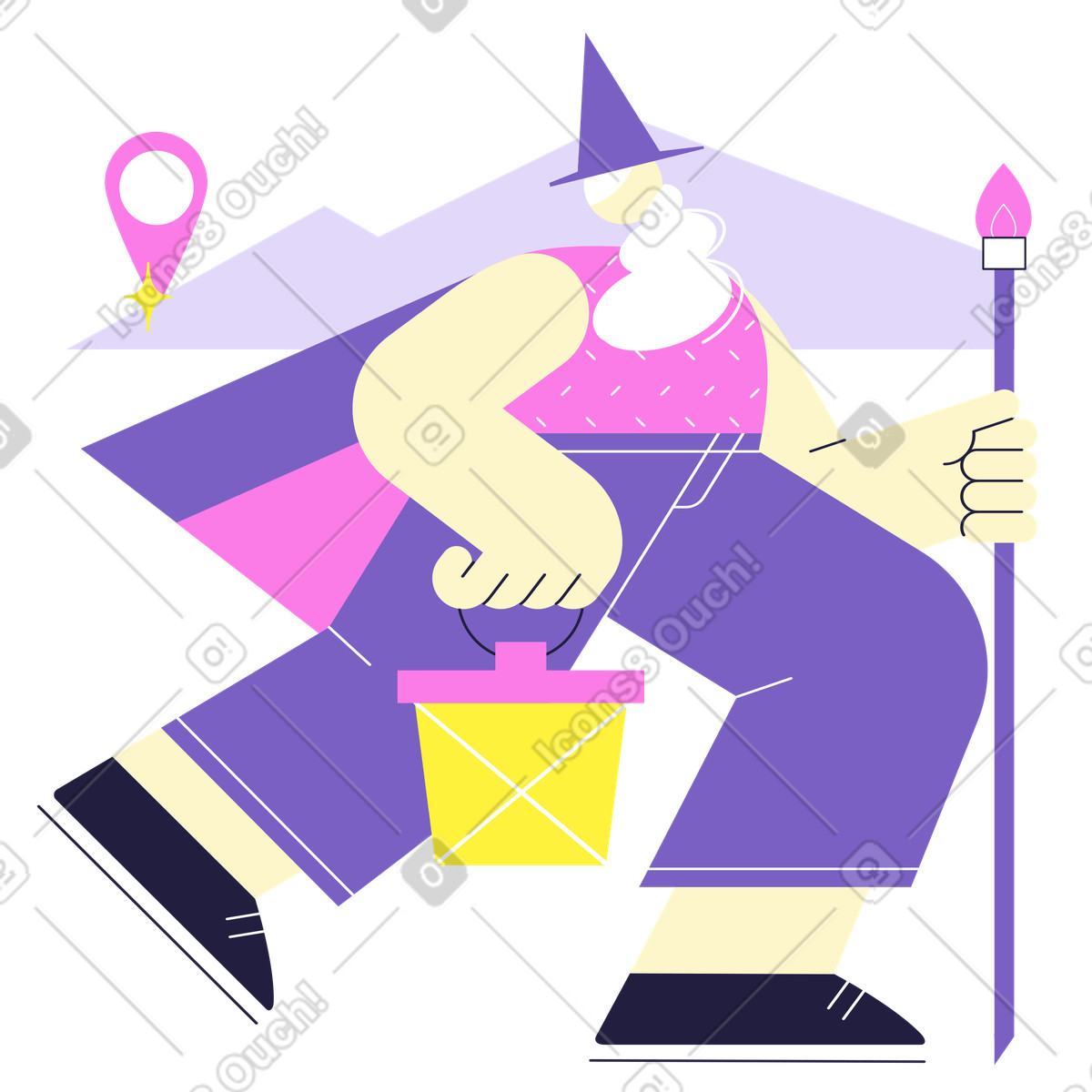 The beginning of way illustration in Mellow style download in PNG, SVG