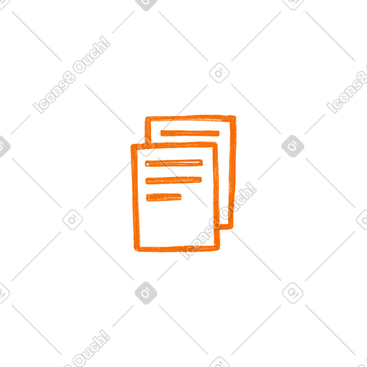 Biro スタイルの Orange file sheets のイラストをPNG、SVG形式でダウンロード