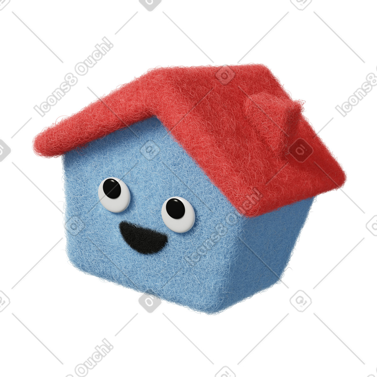 Ilustração de Cute house em no estilo Fuzzy para baixar em PNG, SVG