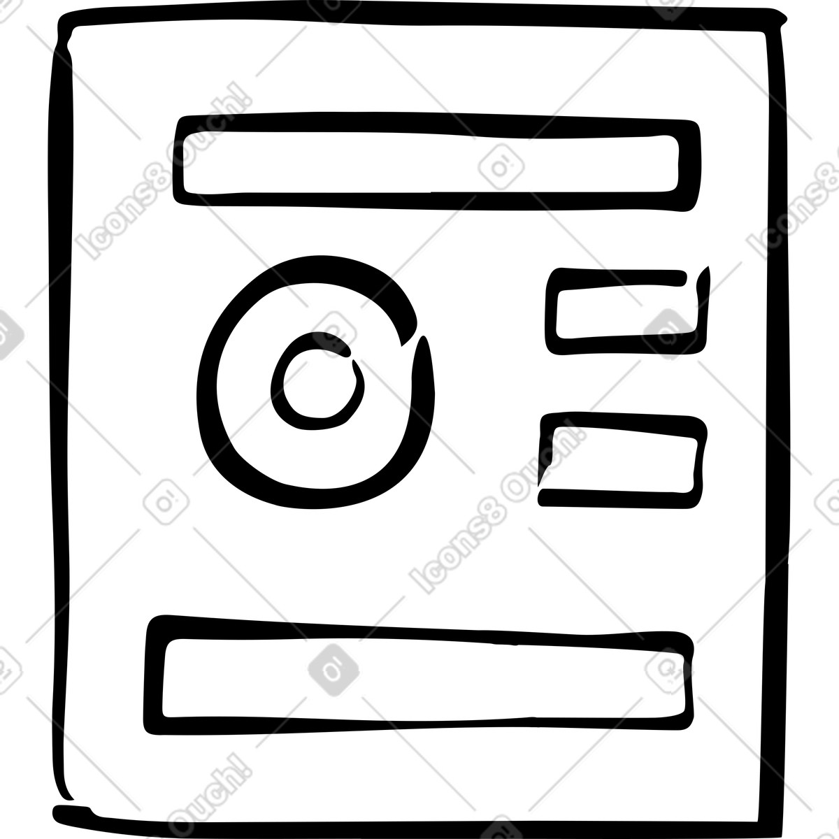 Analytics interface illustration in Line style download in PNG, SVG
