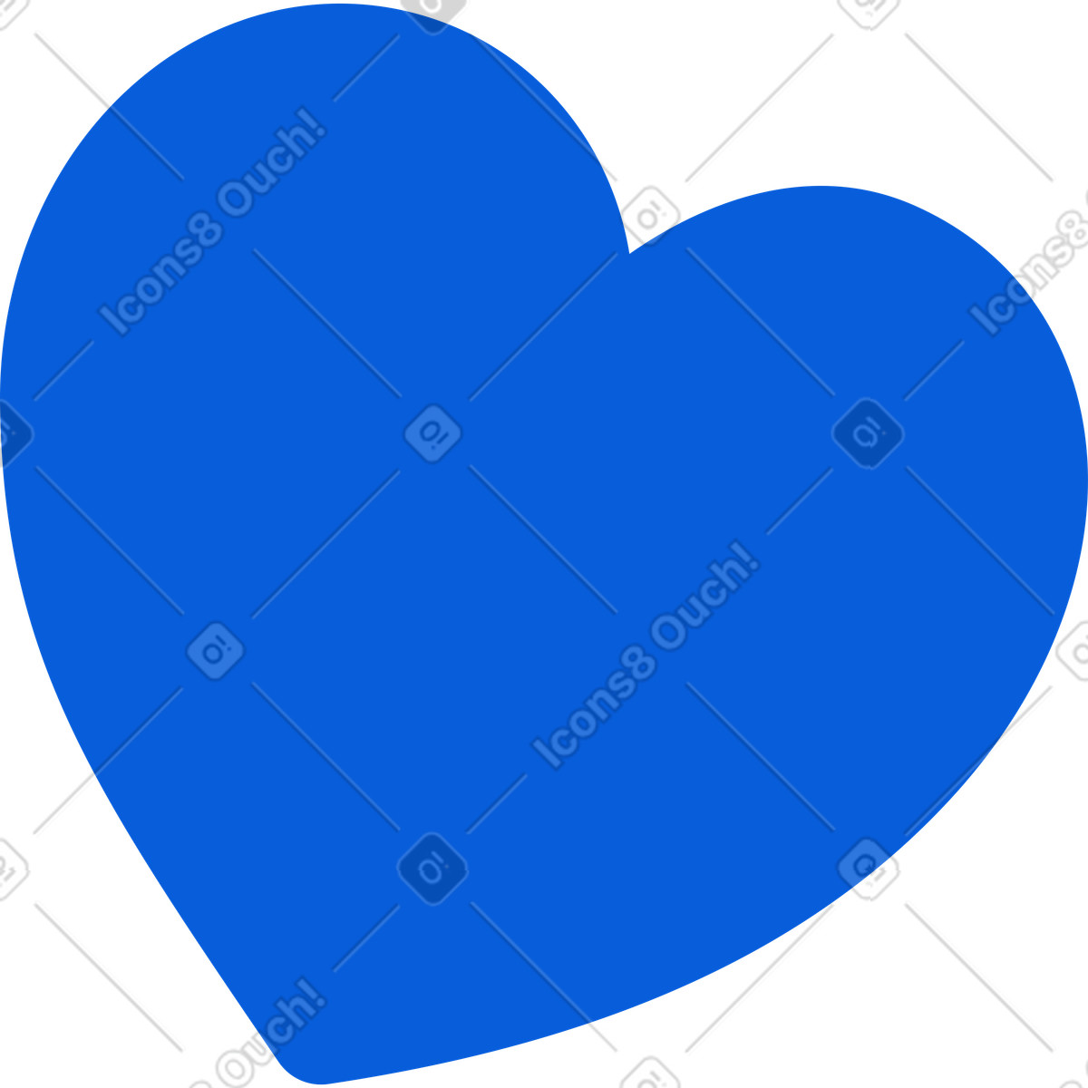 Ilustración Corazón en estilo Handy Line a descargar en PNG y SVG