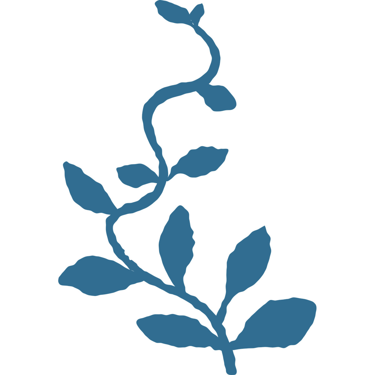 Branch with leaves decoration illustration in Cherry style download in PNG, SVG