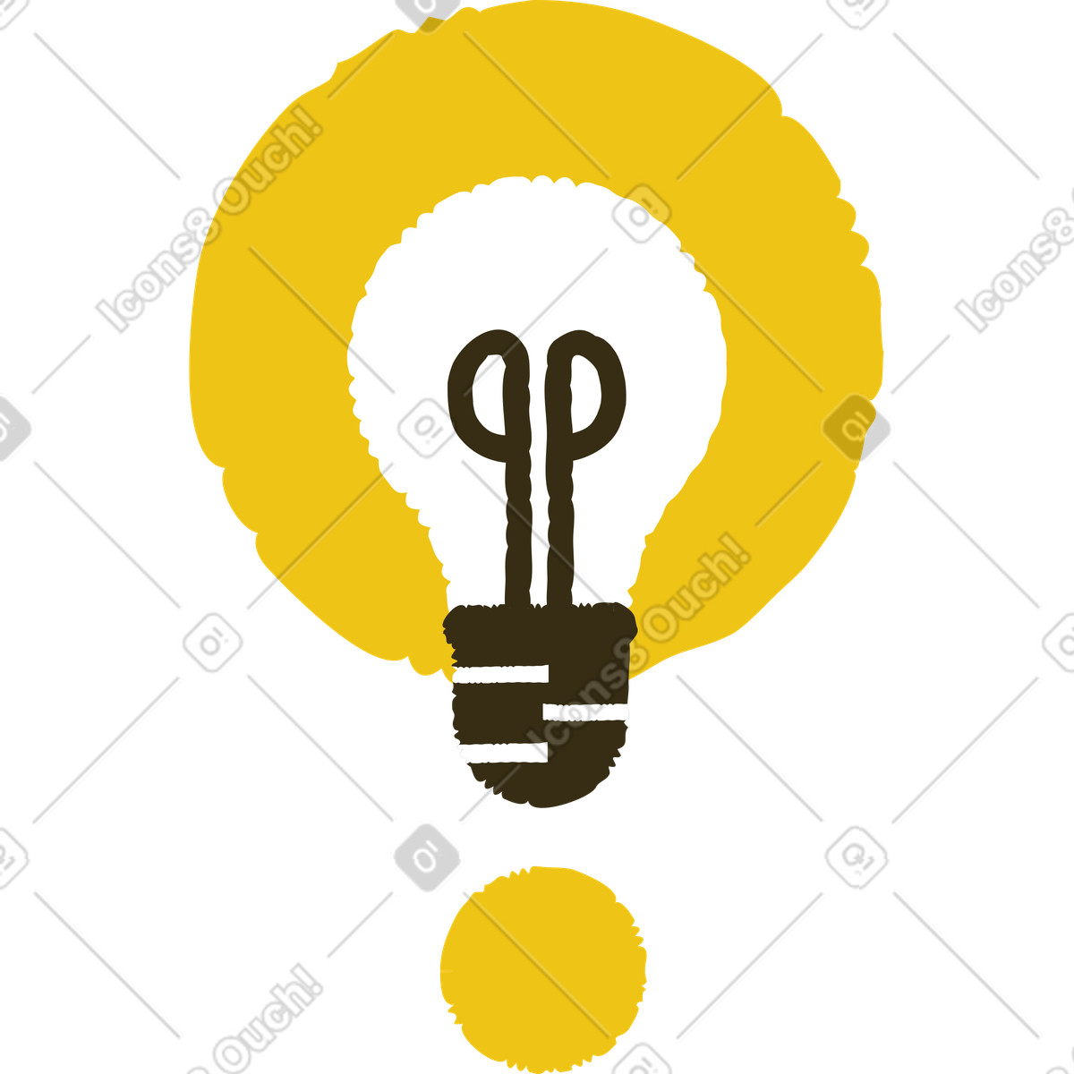 Idea della lampadina illustrazione in stile Bermuda scarica in PNG, SVG