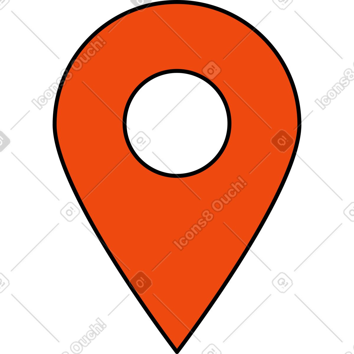 Red pinpoint-Illustration im Bloom-Stil als Download in PNG, SVG