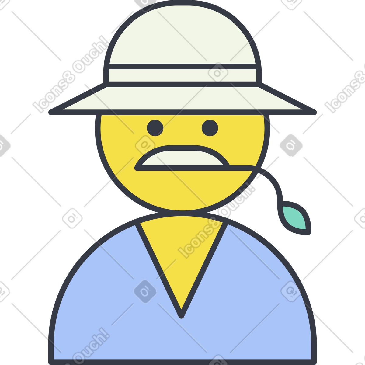 Contadino illustrazione in stile Abstract scarica in PNG, SVG