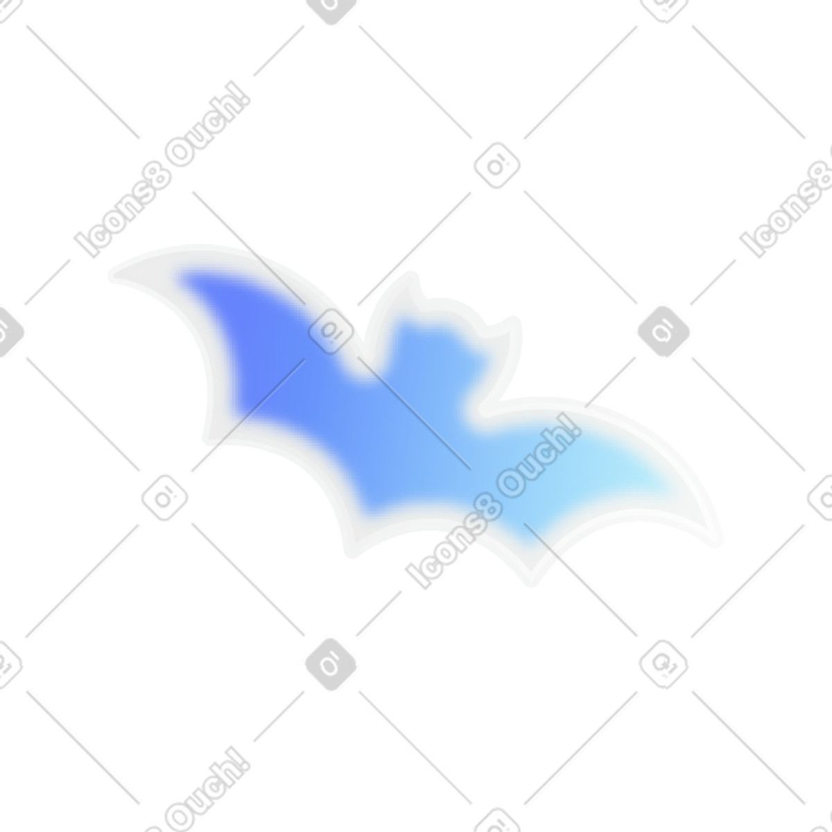 Ilustración Blue bats en estilo Lettering a descargar en PNG y SVG