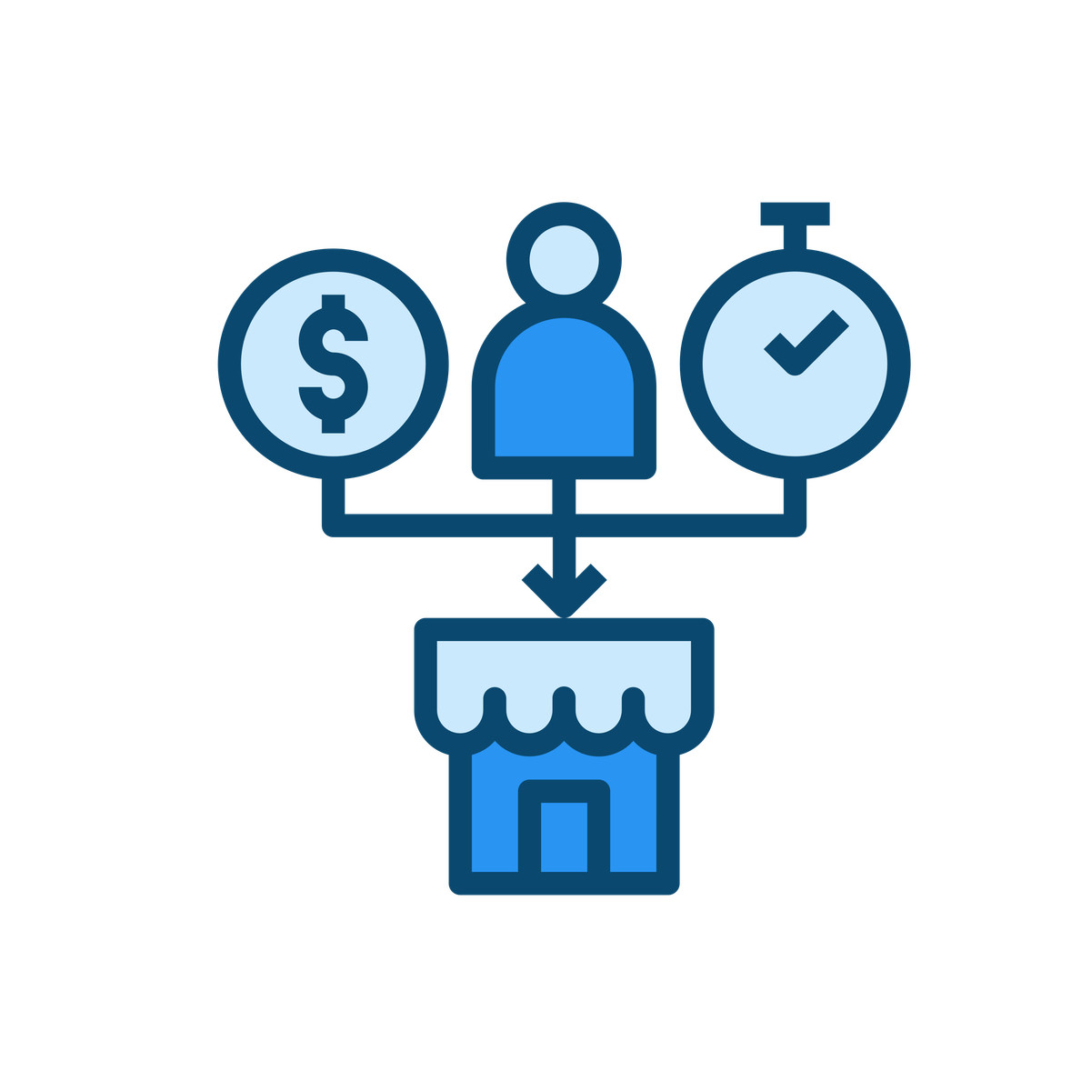 Business resources illustration in Delesign style download in PNG, SVG