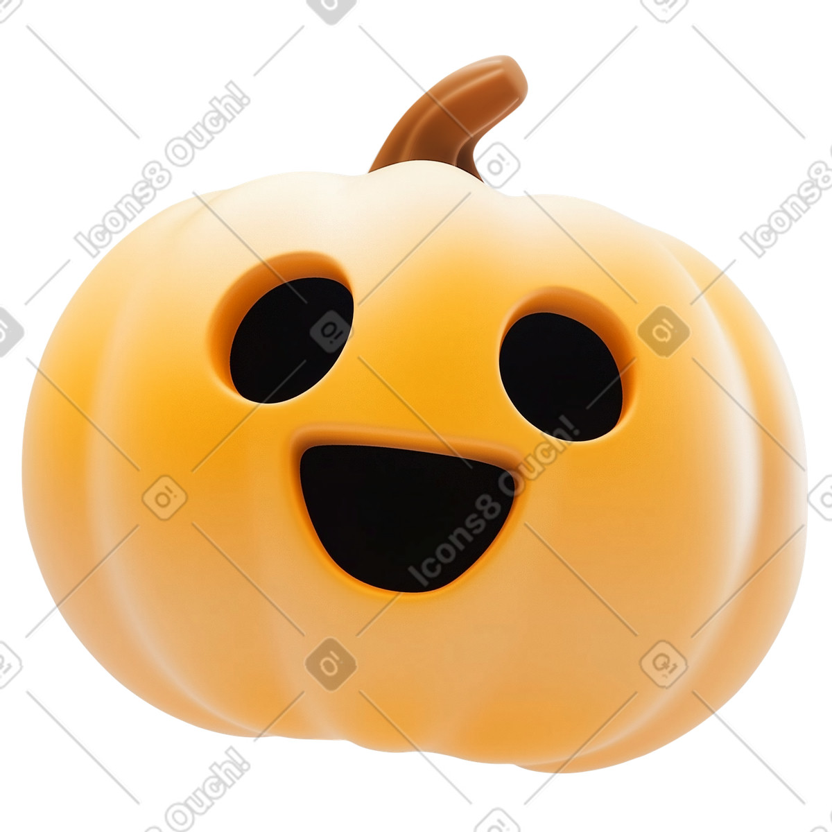 Ilustração de Abóbora de halloween de plástico em PNG e SVG