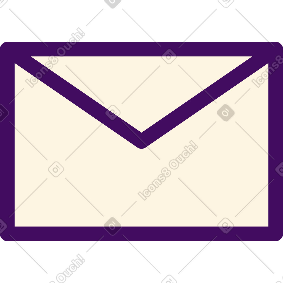 Simplistic 스타일의 봉투 메시지 일러스트레이션 PNG, SVG 다운로드