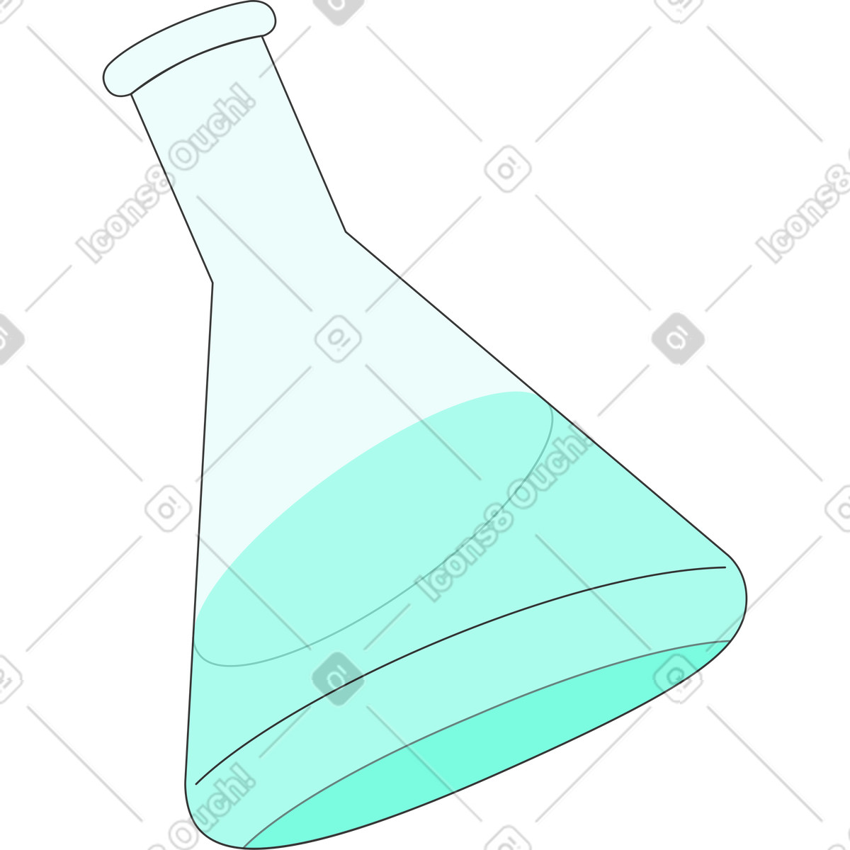 Test tube illustration in Kit style download in PNG, SVG