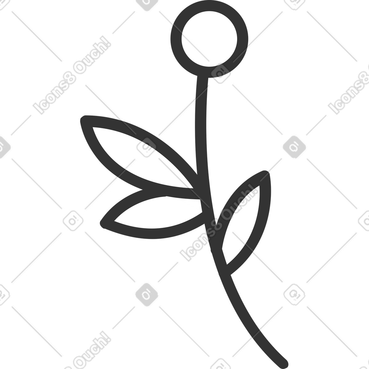 Crayon スタイルの 花 のイラストをPNG、SVG形式でダウンロード
