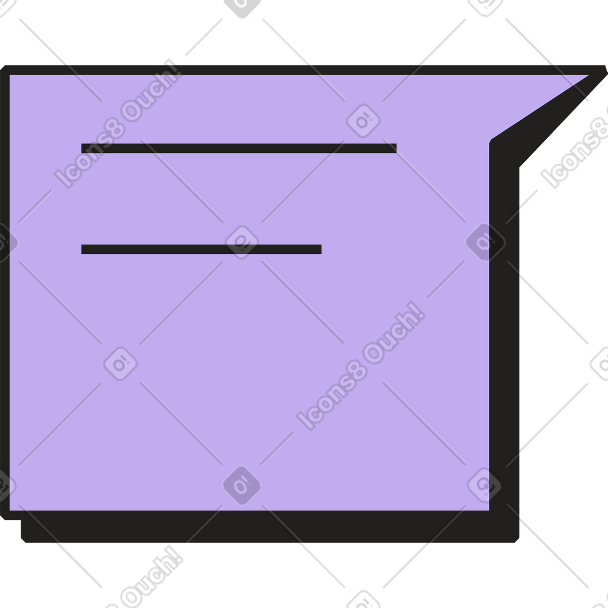 Ilustración Bocadillo de diálogo rectangular con texto en estilo Dazzle a descargar en PNG y SVG