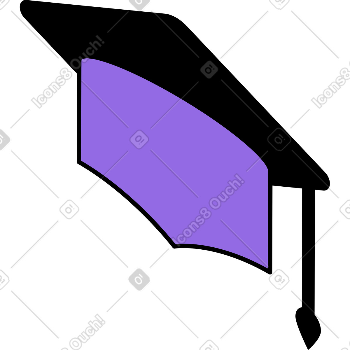 Ilustração de Chapéu graduação em no estilo Project para baixar em PNG, SVG