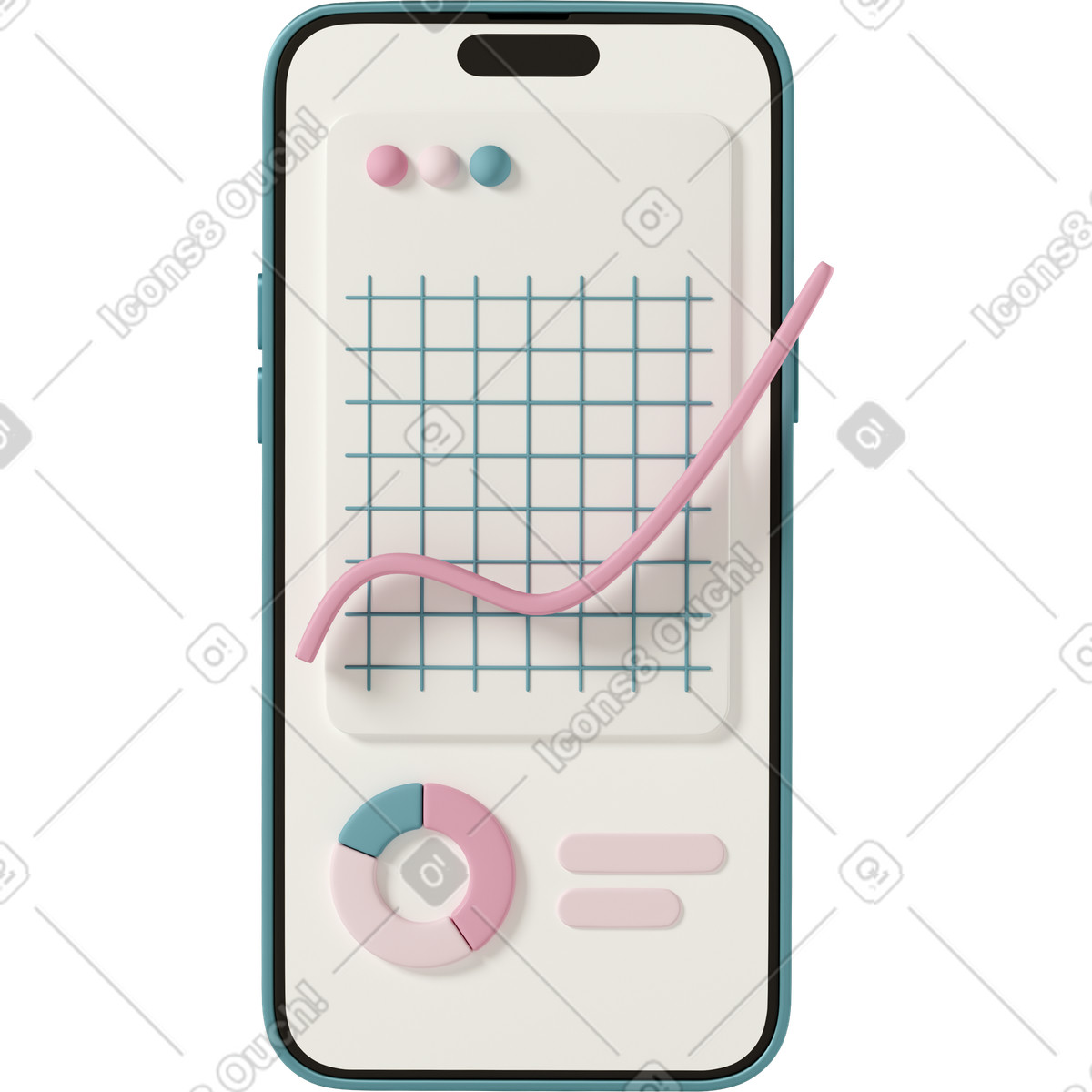 Ilustração de Chart and statistics em no estilo 3D Casual life para baixar em PNG, SVG