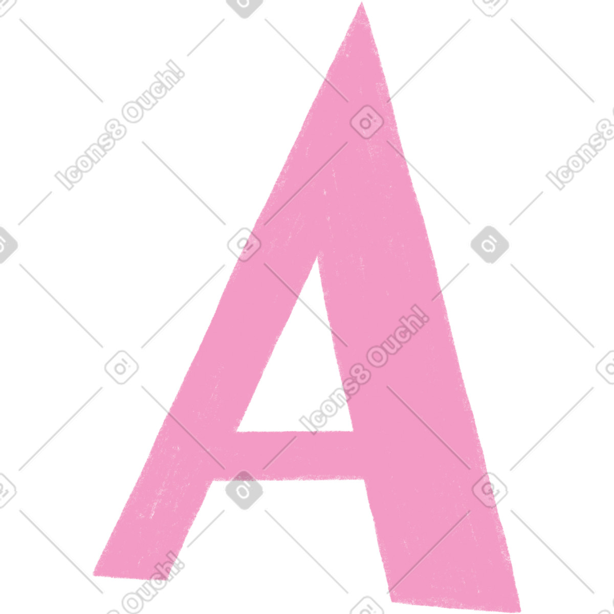 Pink letter a-Illustration im Tutti-Stil als Download in PNG, SVG