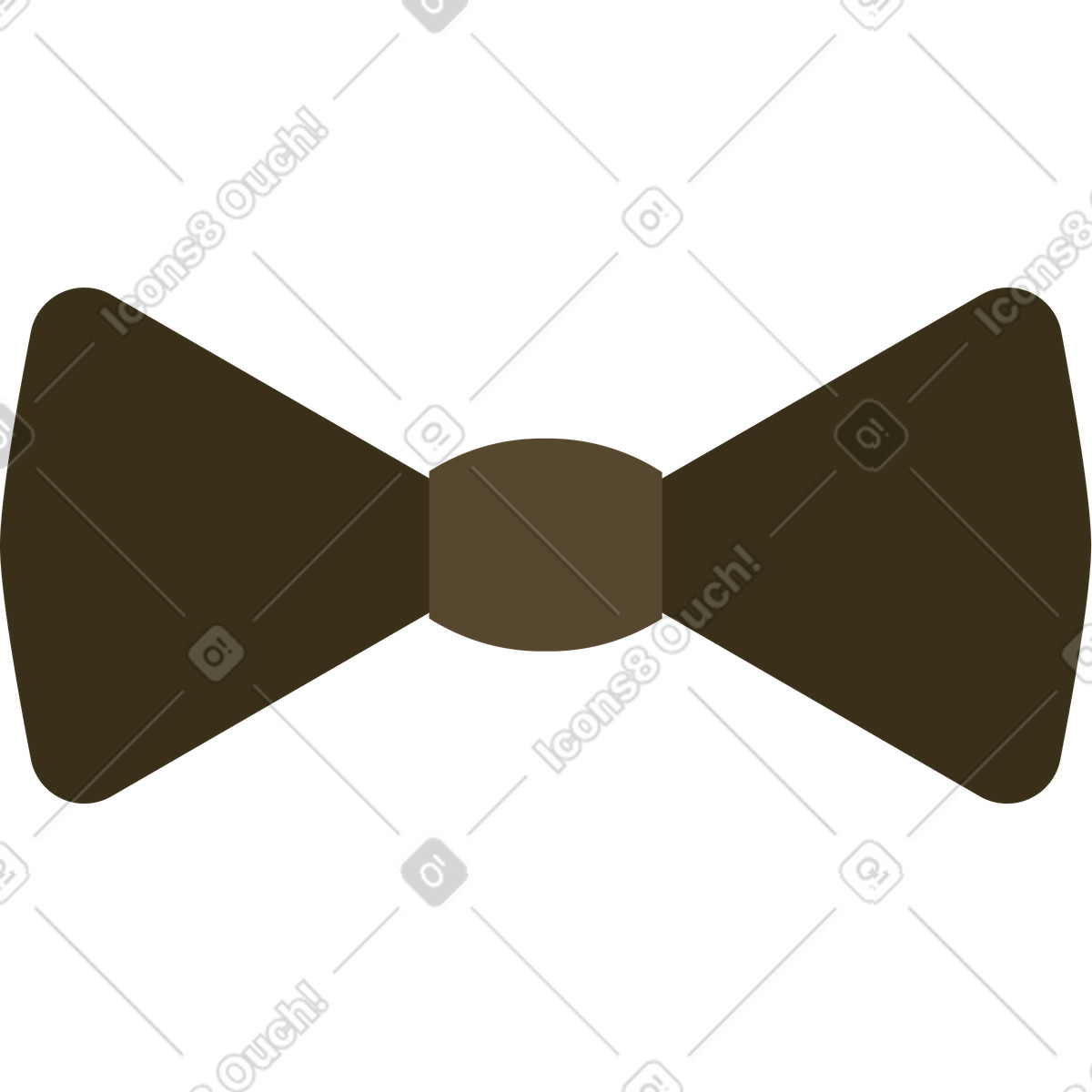 Cravatta a farfalla illustrazione in stile Arabica scarica in PNG, SVG