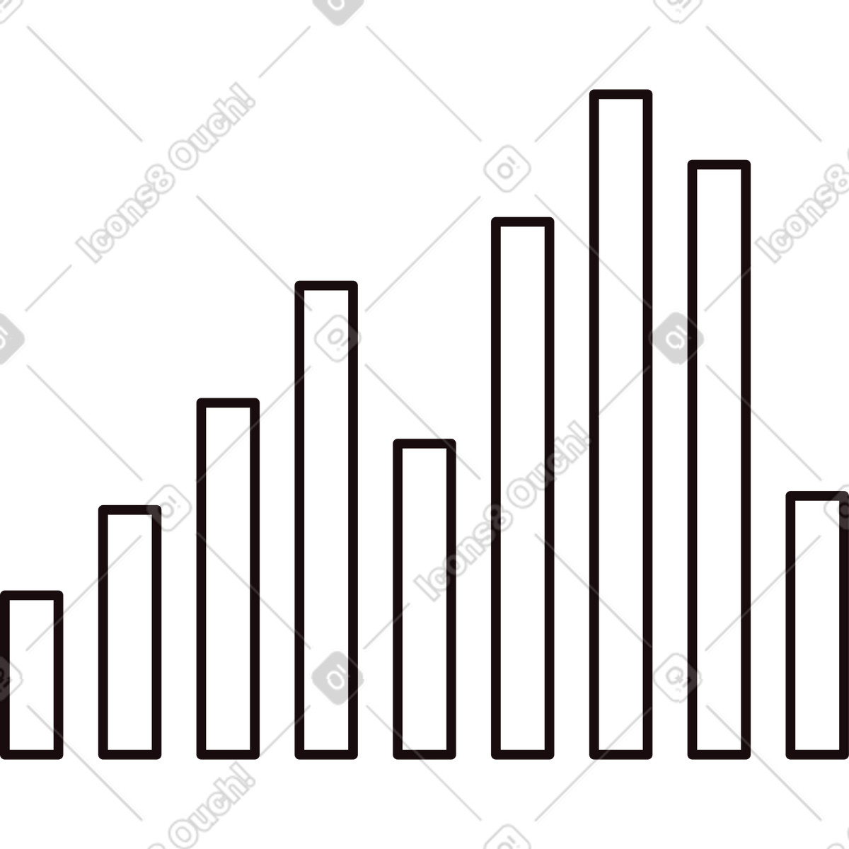 Chart illustration in PNG, SVG