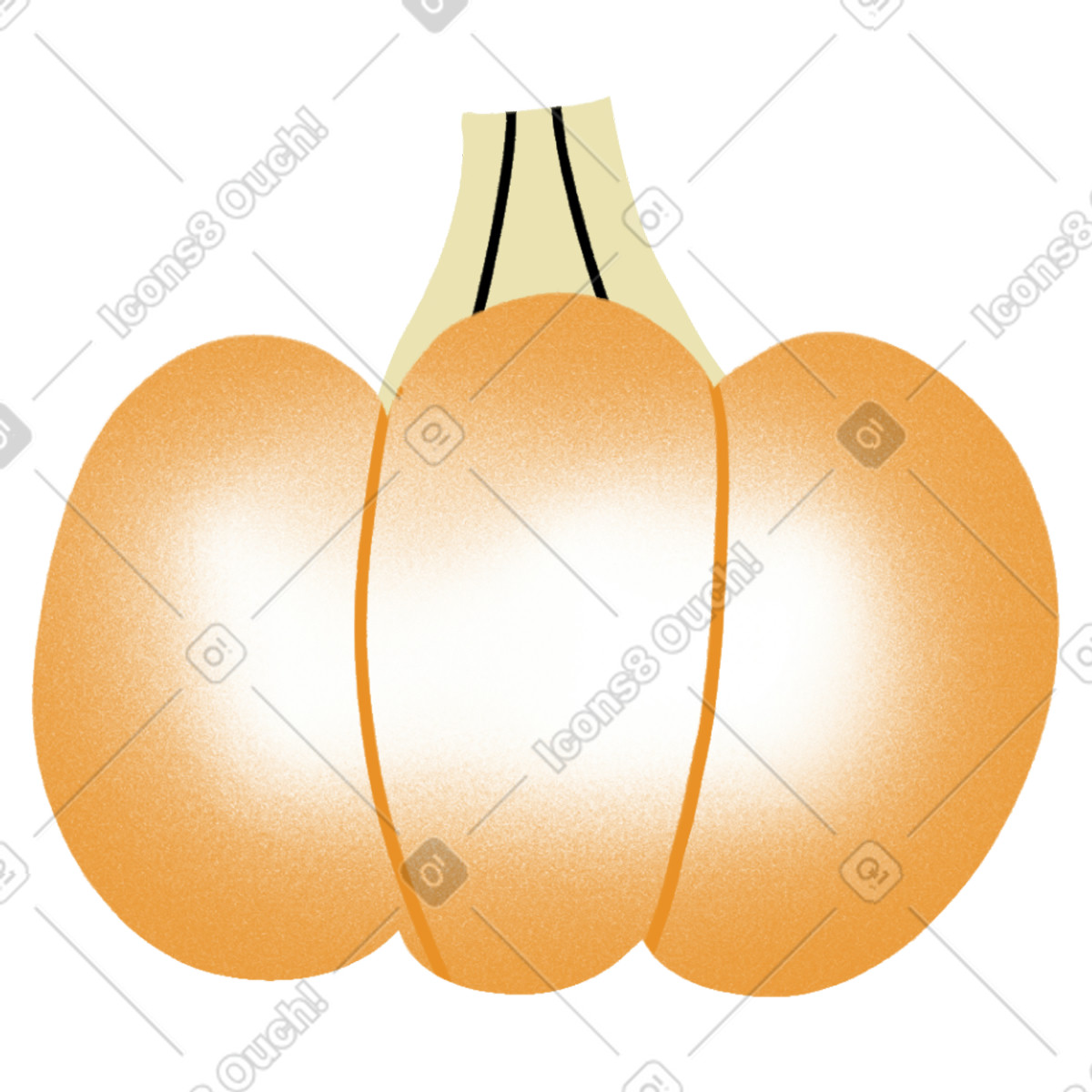 Ilustración Calabaza gradiente en estilo Bonny a descargar en PNG y SVG