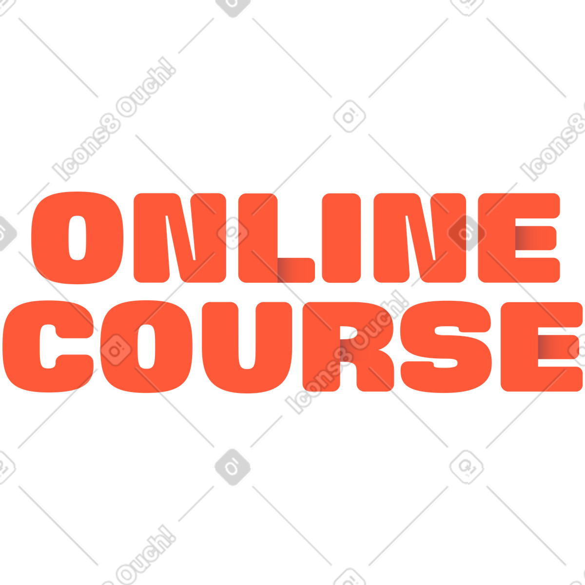Lettering online course text illustration in Beam style download in PNG, SVG