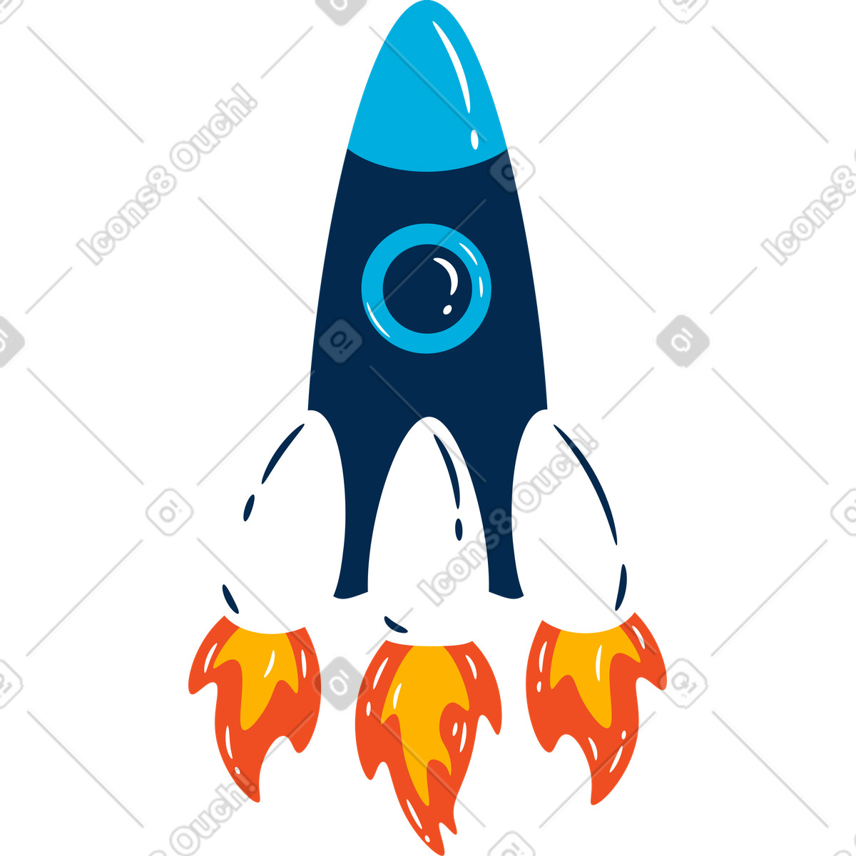 下载 Flame 风格的 火箭 插画，支持 PNG、SVG 格式