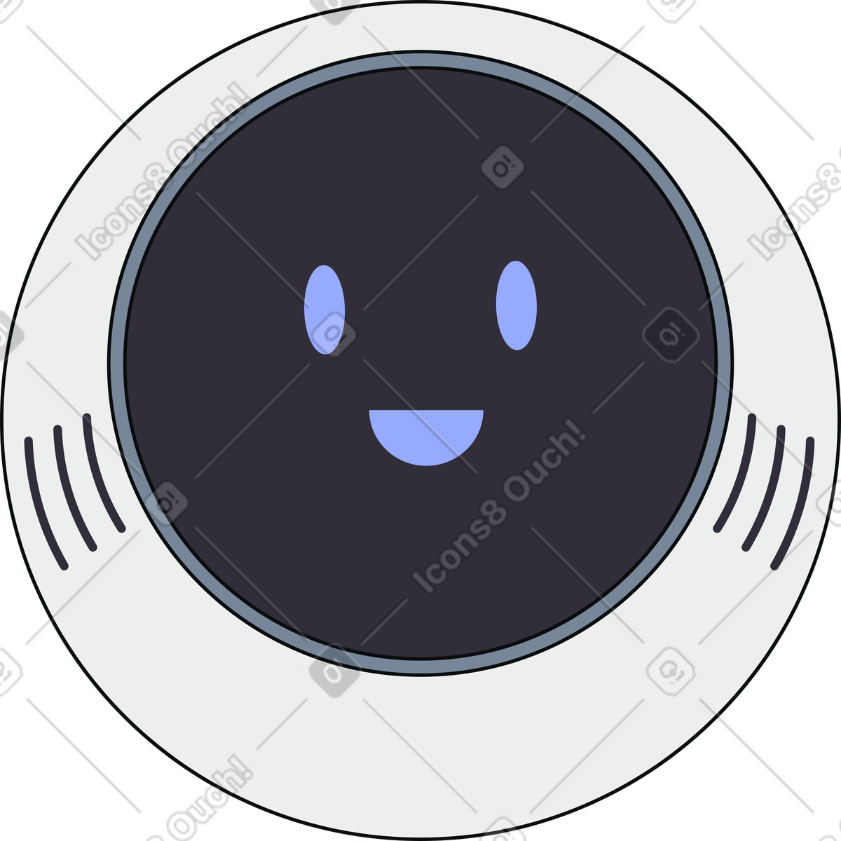 Ilustración Asistente personal de bolsillo con inteligencia artificial en estilo Teko a descargar en PNG y SVG