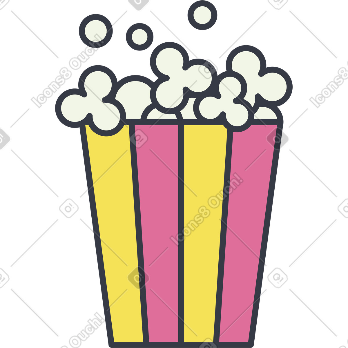 Ilustração de Pipoca em no estilo Abstract para baixar em PNG, SVG