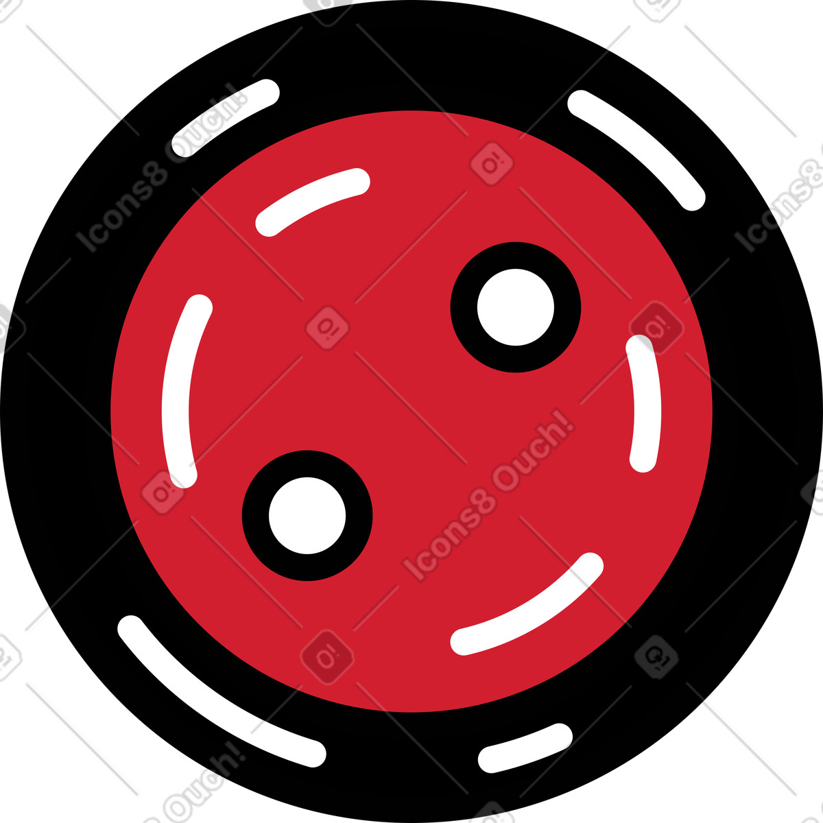 Ilustración Botón rojo y negro en estilo Ruby a descargar en PNG SVG