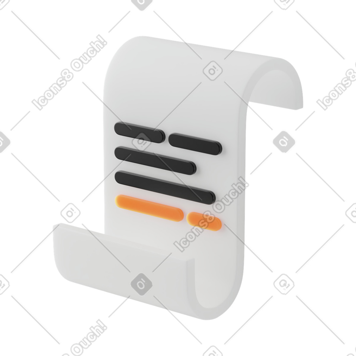 Text on paper  illustration in PNG, SVG