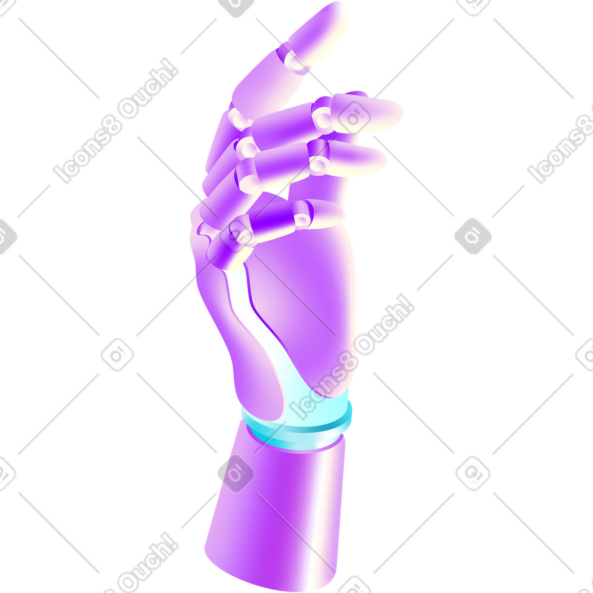 Robotic arm illustration showcasing innovative technology in forearm clipart PNG