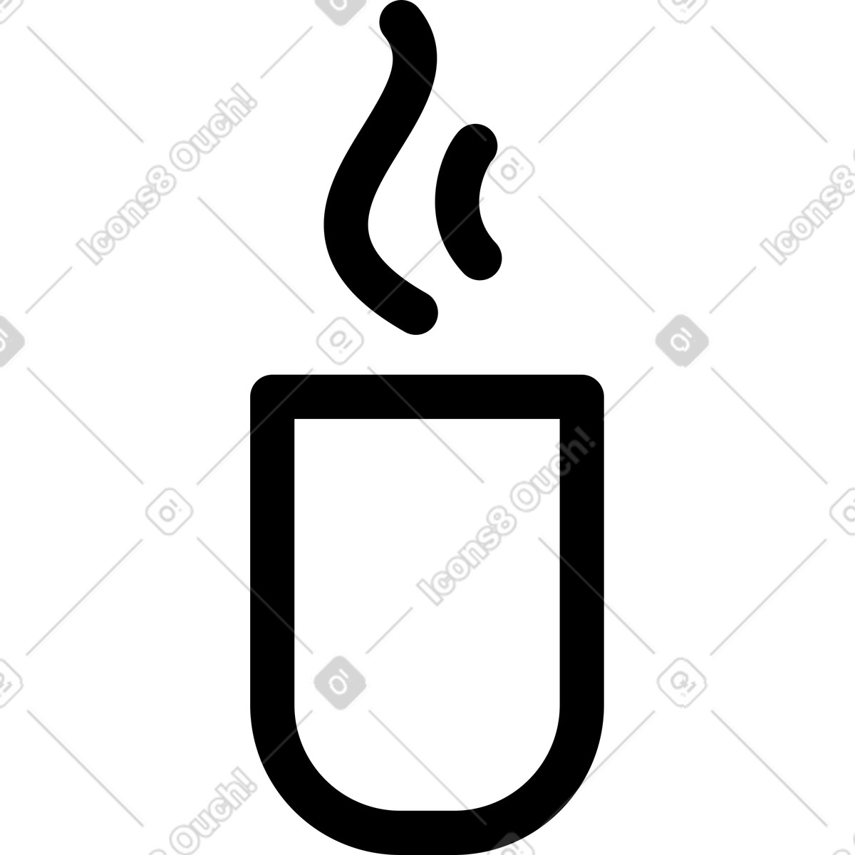 Ilustración Taza con bebida caliente en estilo Transistor a descargar en PNG y SVG