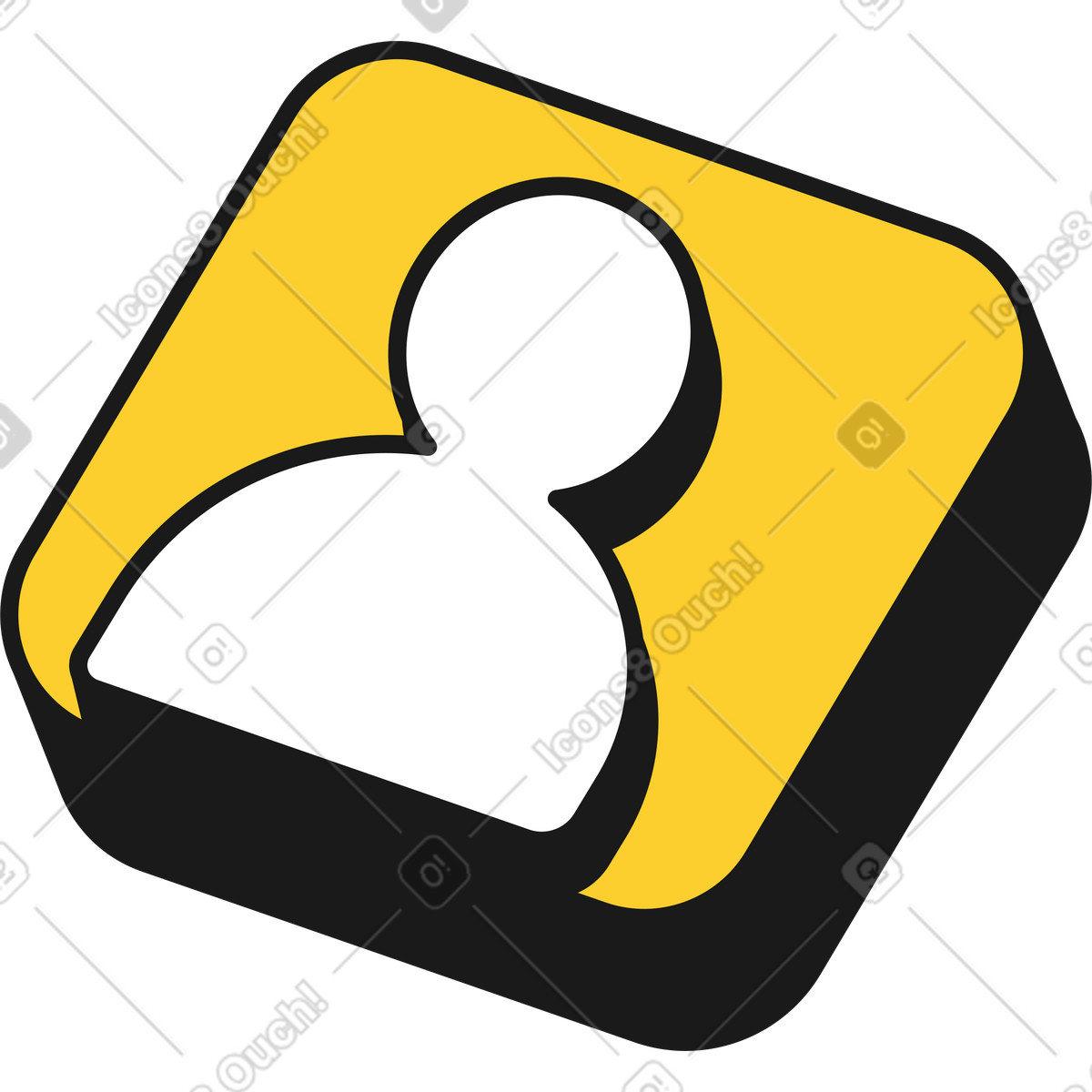 Ilustración animada Icono de usuario en estilo Taxi a descargar en GIF, Lottie (JSON), AE