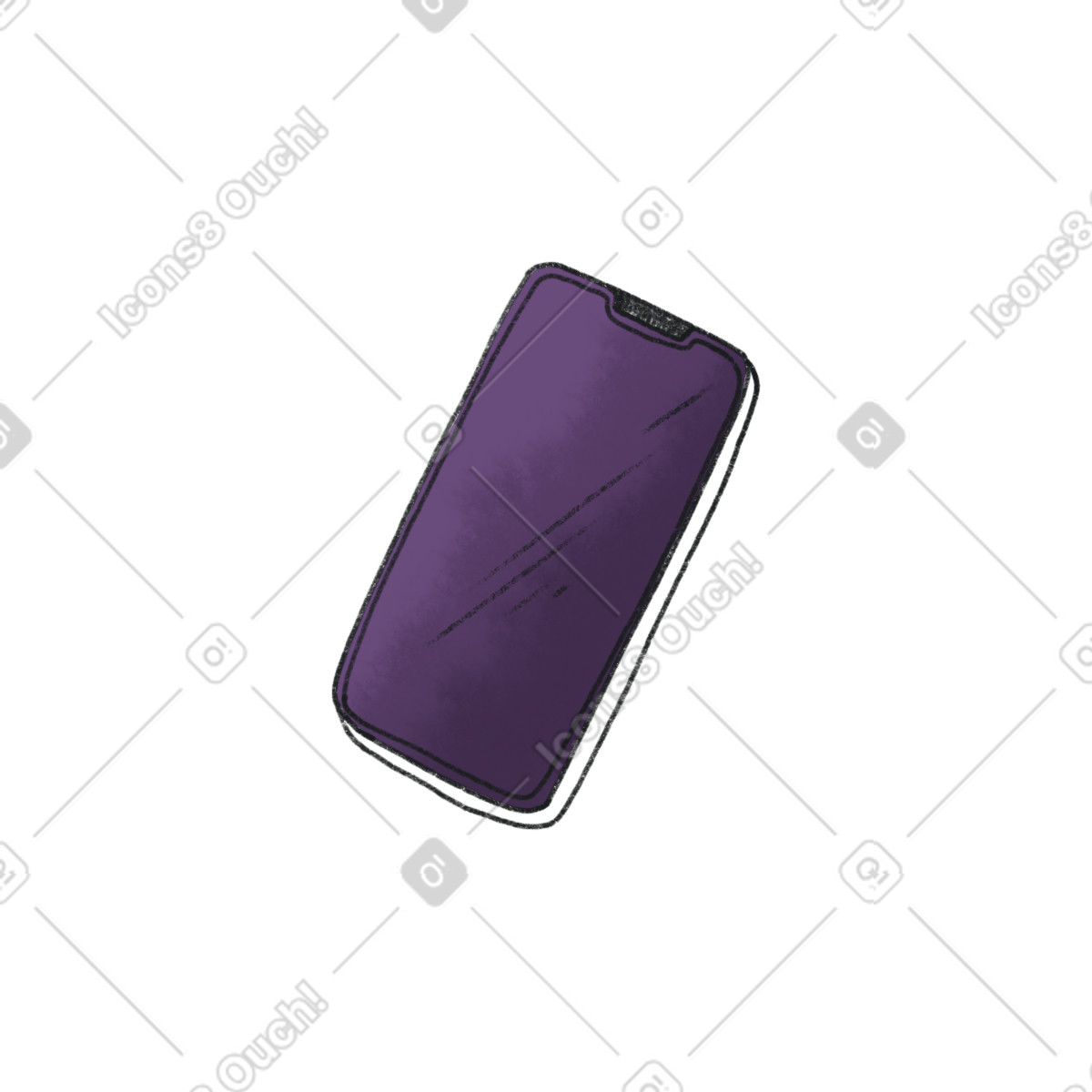下载 Moments 风格的 Black smartphone 插画，支持 PNG、SVG 格式