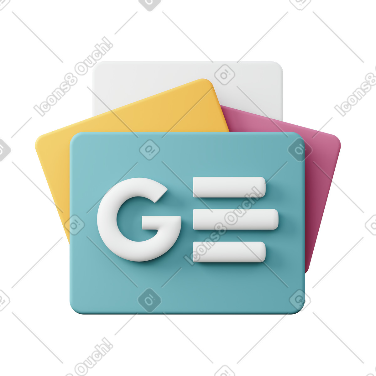 Google news illustrazione in stile 3D Sugary scarica in PNG, SVG