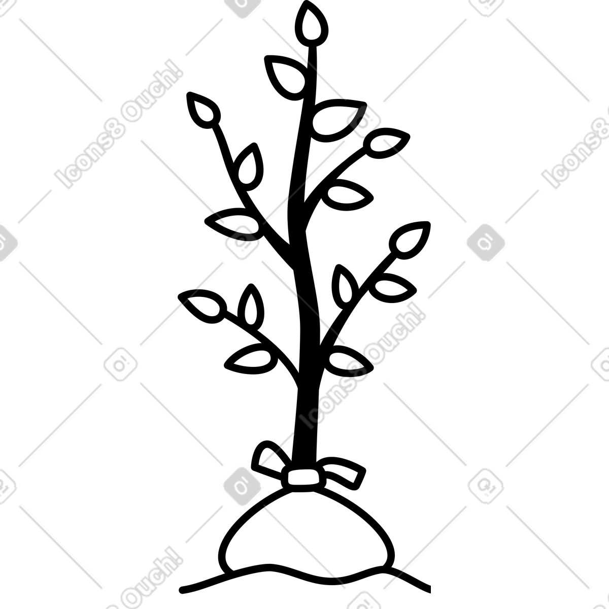 Sämling-Illustration im Transistor-Stil als Download in PNG, SVG