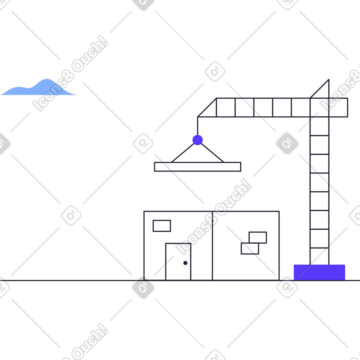 Illustration Fond de construction dans le style Pablita à télécharger aux formats PNG, SVG
