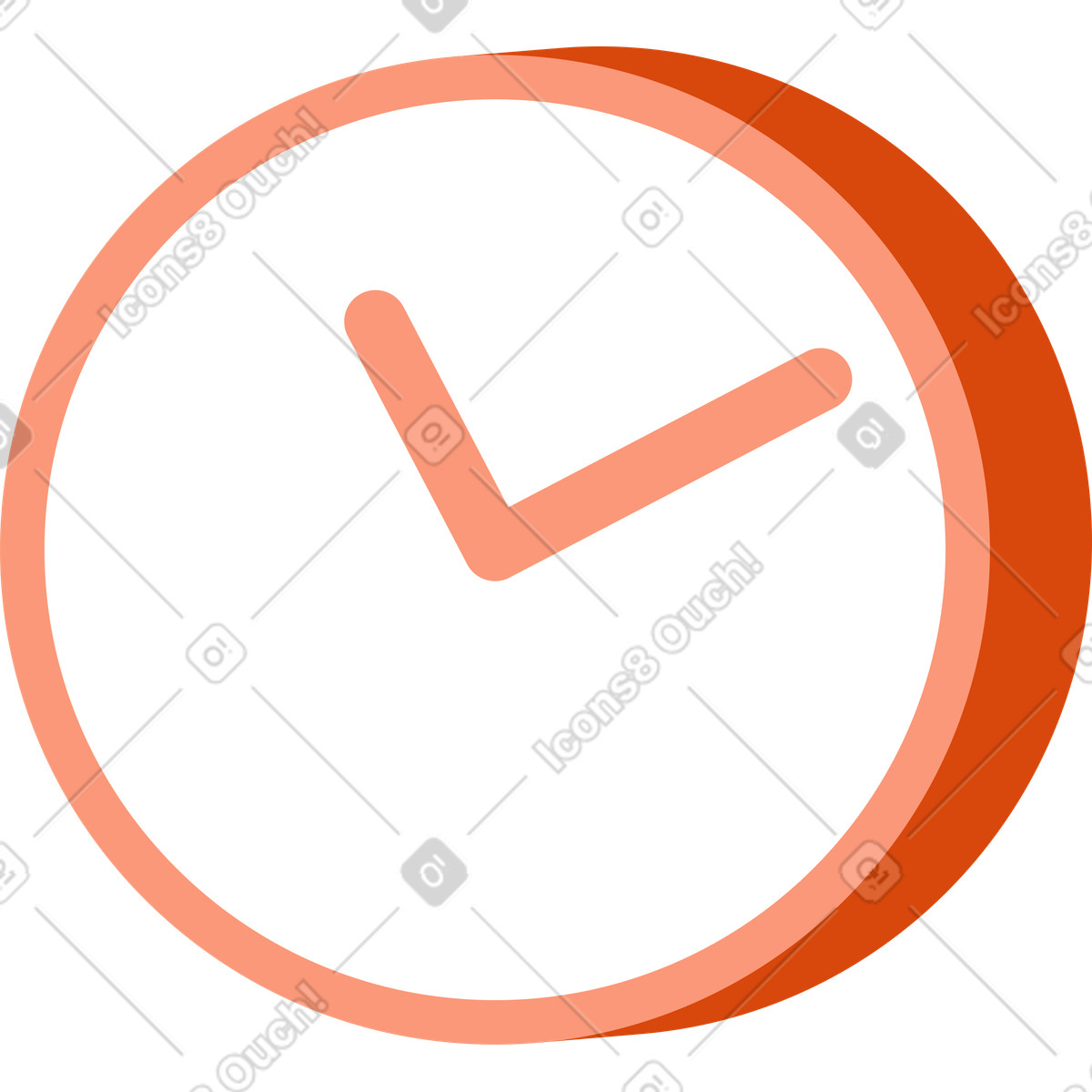 Orologio illustrazione in stile Orange scarica in PNG, SVG