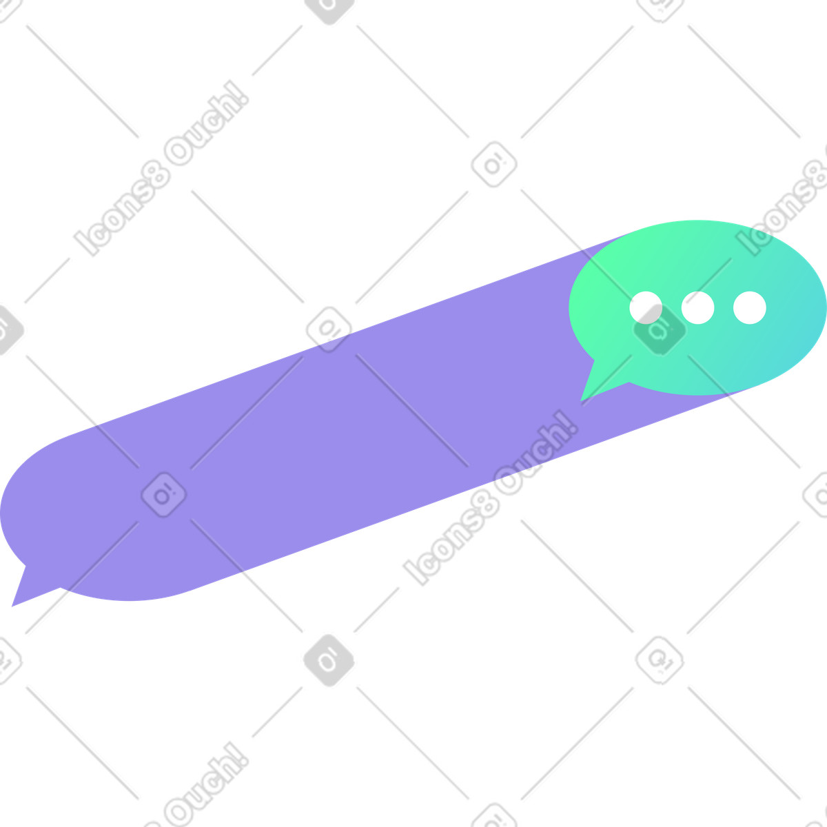 Ilustração de Formato balão fala em no estilo Bright para baixar em PNG, SVG