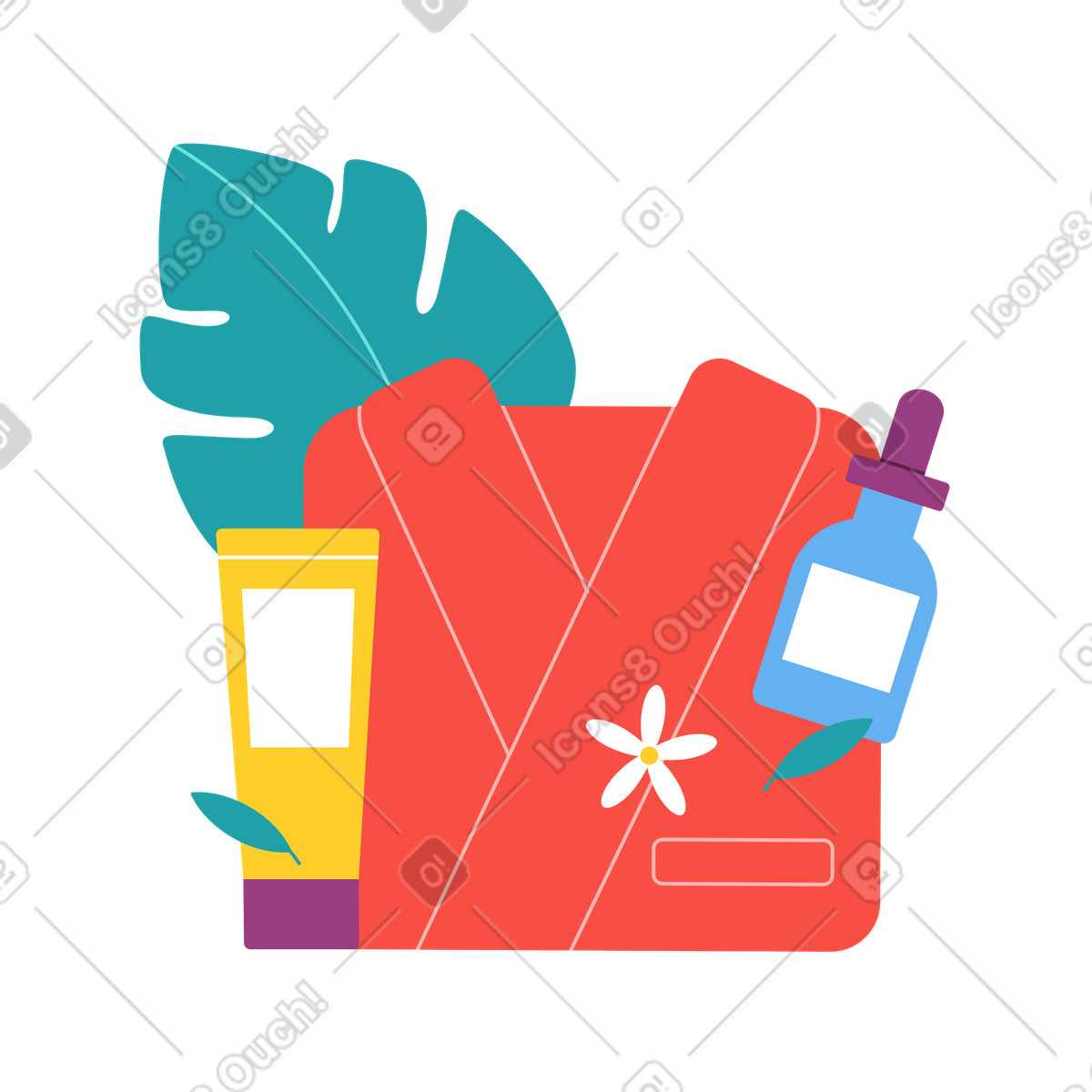 Rilassarsi alle terme illustrazione in stile Sammy scarica in PNG, SVG