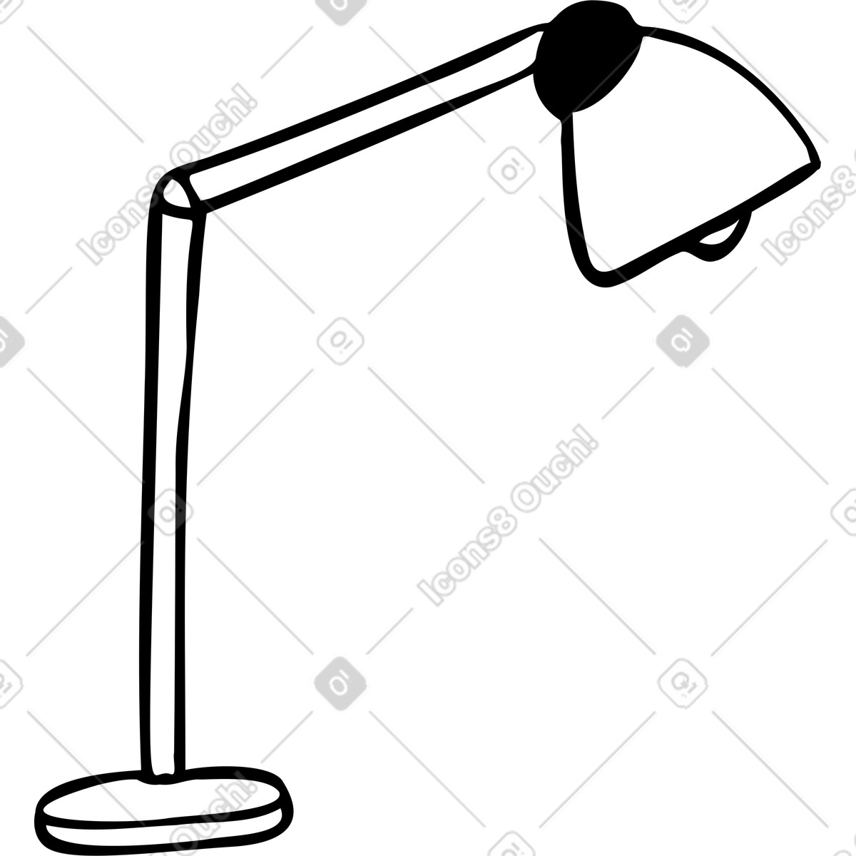 Illustration Lampe dans le style Journal à télécharger aux formats PNG, SVG