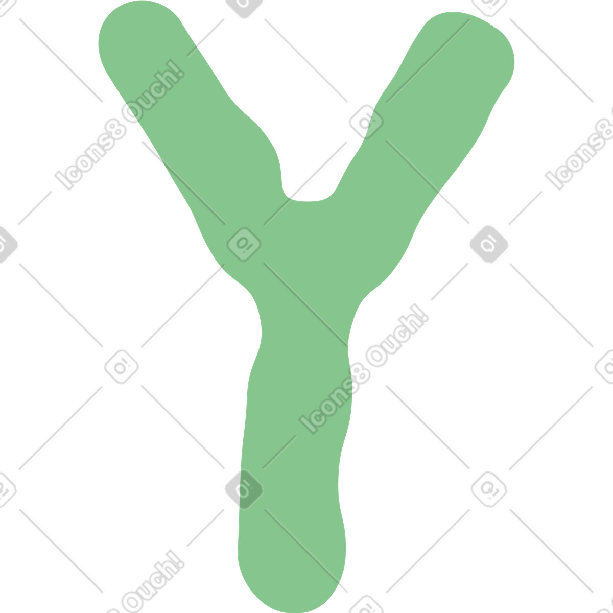 Stripy 스타일의 편지 y 일러스트레이션 PNG, SVG 다운로드