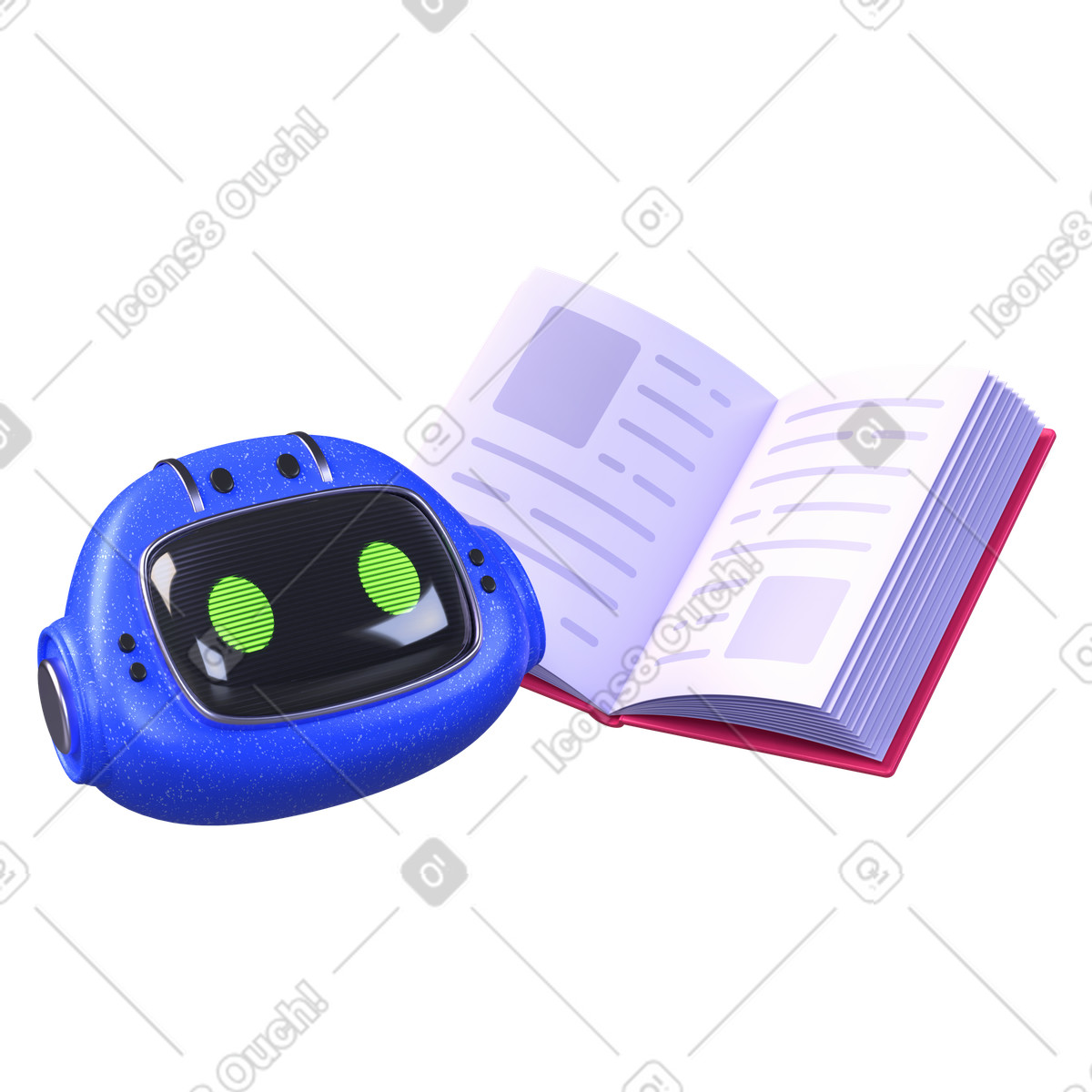 AI Powered Tool for Effective Learning illustration in 3D Boost style download in PNG, SVG