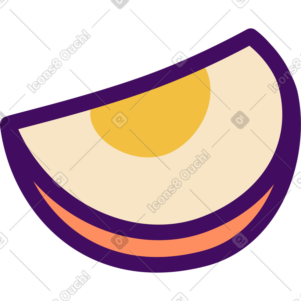 Apple slice illustration in Simplistic style download in PNG, SVG