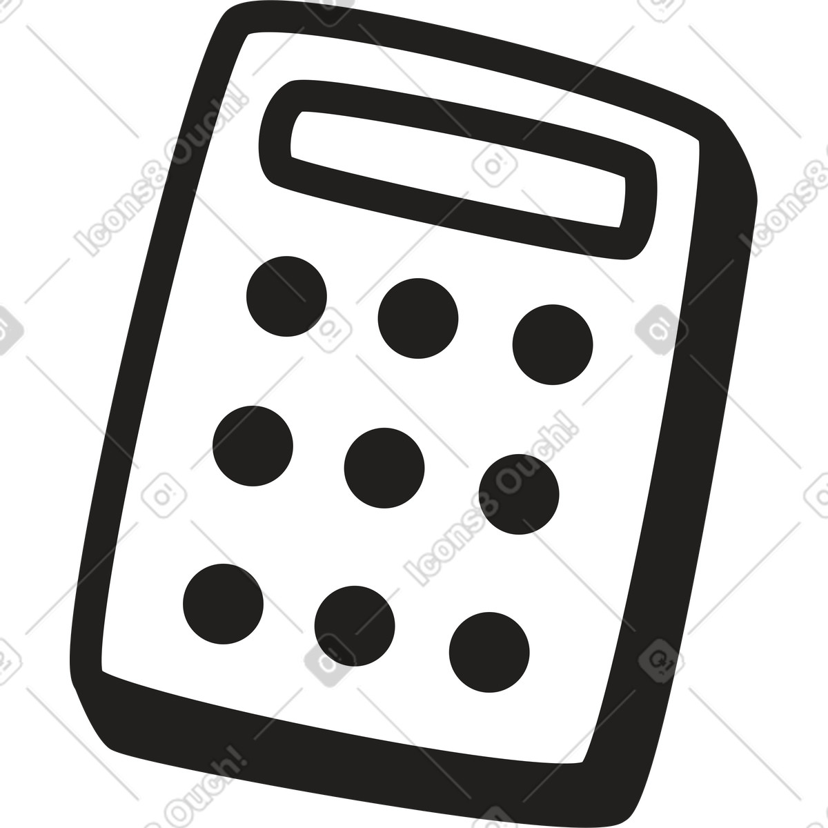 Calculator illustration in Little style download in PNG, SVG
